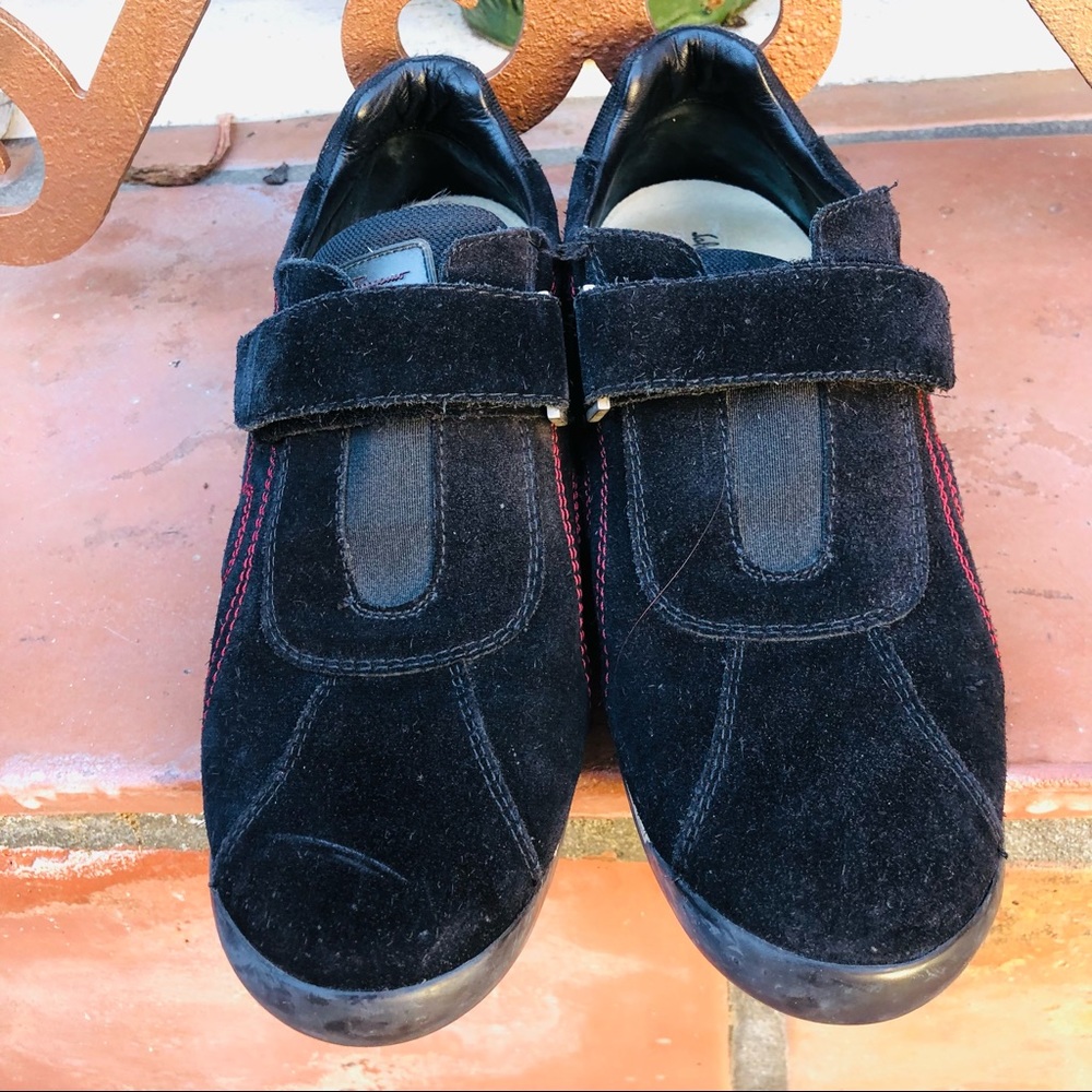 Vintage Salvatore Ferragamo Suede Velcro Sneakers Shoes Size 8